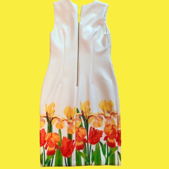 Calvin Klein Floral Hem Sheath Dress Sz 6 NWT - Picture 11 of 14